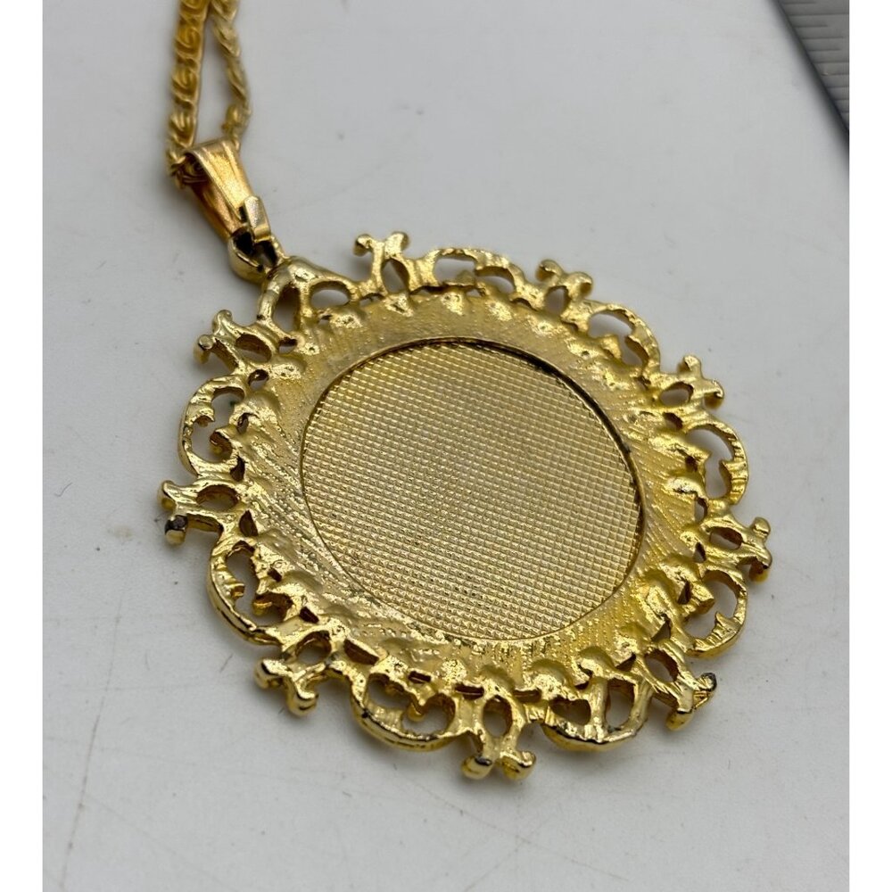 1970s Jewels By Rio Goldtone Zodiac Pendant Necklace-Virgo-NOS MCM RARE - Picture 6 of 8